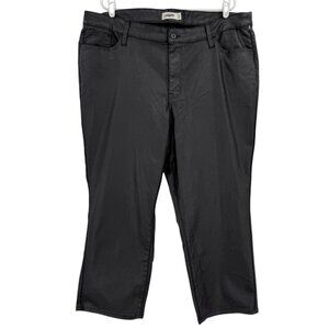 Edgely Womens Stretch Straight Ankle Black Pants 24WS High Rise Modal Blend NWOT